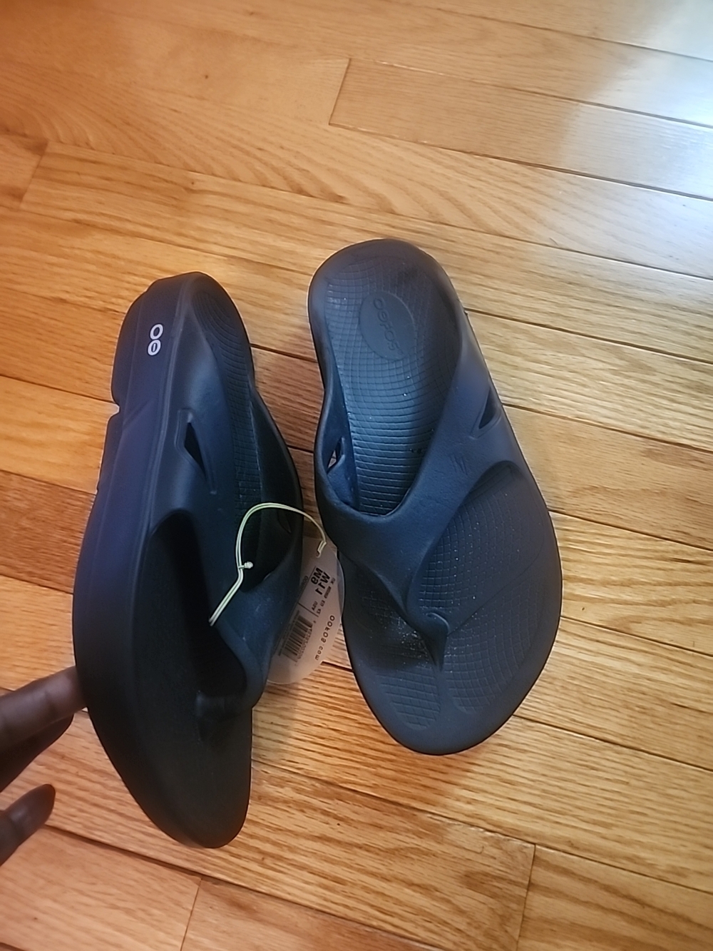 Unisex Oofos Ooriginal Black Recovery  Rubber Flip Flops - EU 42 - Picture 2 of 8